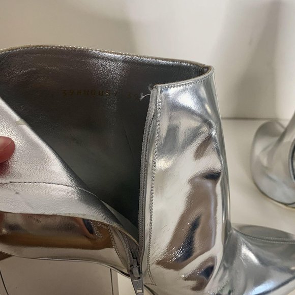 Maison Margiela Silver Italy Mirror Ankle Booties - Picture 16 of 16